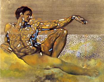 薩爾瓦多 達利 受米開朗基羅《亞儅》的啓發創作的人物畫